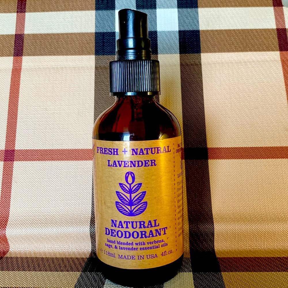 Fresh And Natural Lavender Deodorant 118 ML Spray Aluminum Free Essential Oils